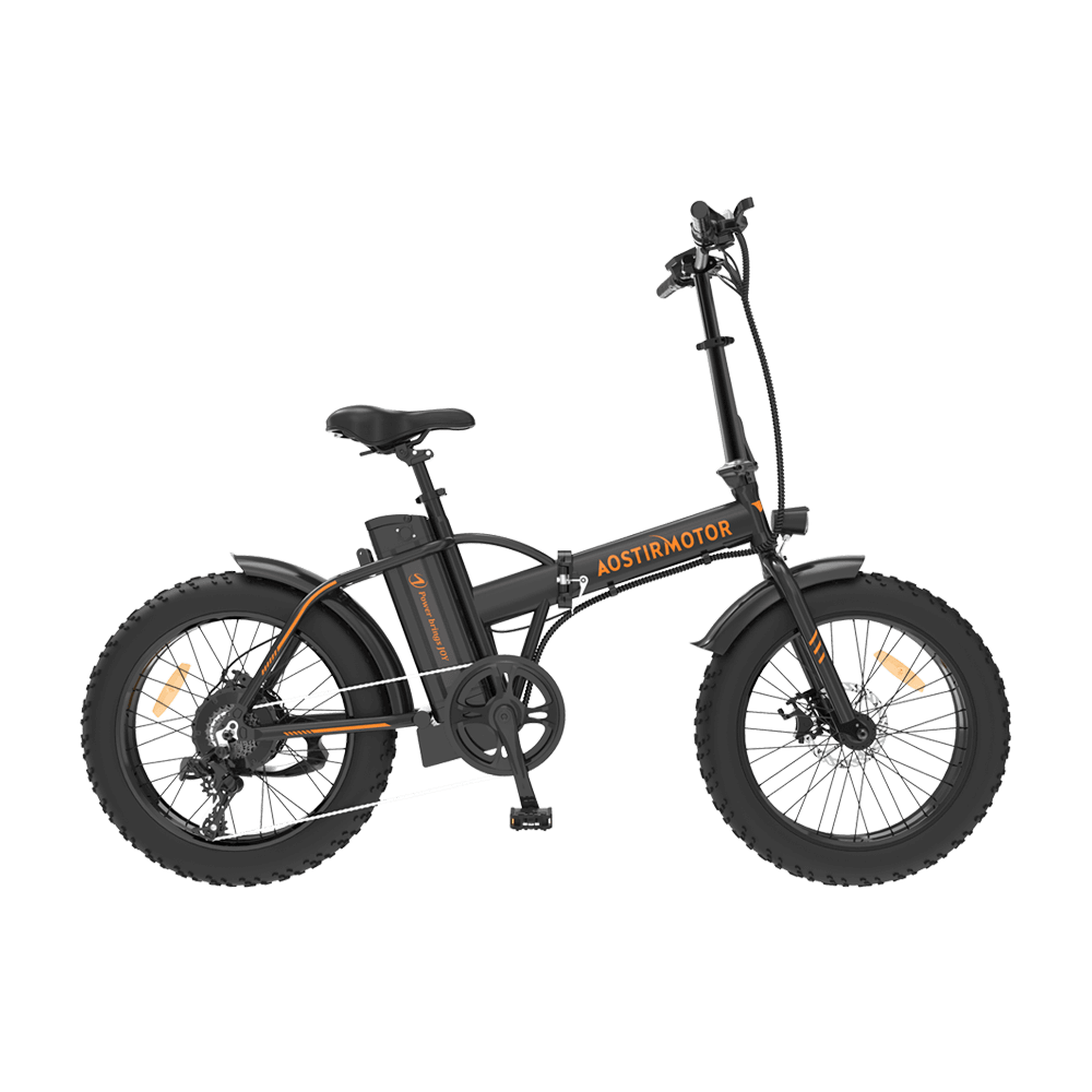 Best Fat Tire Folding Electric Bike Foldable Small Wheel EBike AOSTIRMOTOR EBIKE